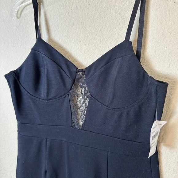 NWT NORDSTROM Basil & Lola Stretch Lace Cut Out Body Con Mini Dress Size Large - Picture 4 of 11